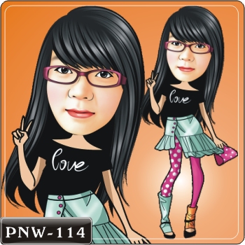 女生人像Q版漫畫PNW-114